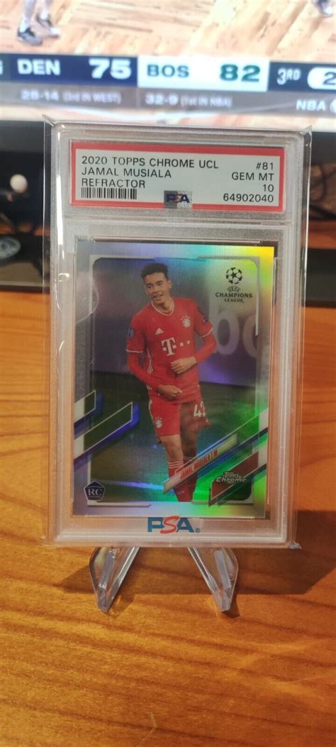 Jamal Musiala Refractor Rookie Topps Ucl Chrome Rc Psa Bayern