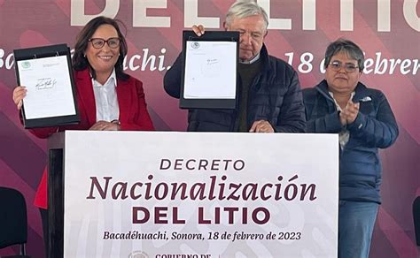 Presidente AMLO firma decreto de nacionalización de litio