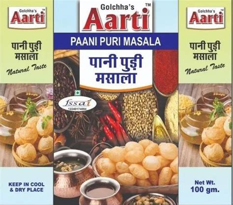 Pani Puri Masala Packaging Size G Packaging Type Box At Rs