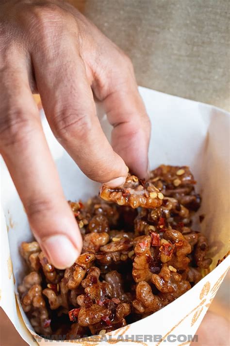 Spiced Roasted Walnuts with Honey Recipe [Oven roasted] | Masala Herb