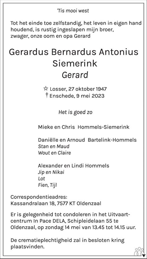 Gerardus Bernardus Antonius Gerard Siemerink