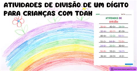 Atividades De Divisão De Um Dígito Para Crianças Com Tdah Ponto Do