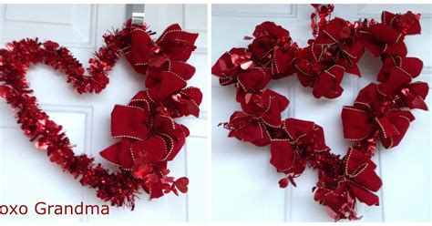 Xoxo Grandma Easy Heart Ribbon Wreath A Tutorial
