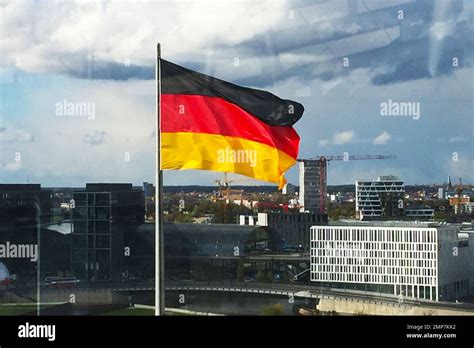 Berlin Landscape With Flag Stock Photo Alamy