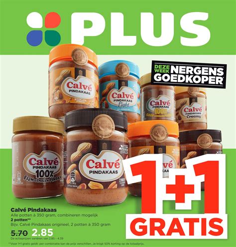 Calv Pindakaas Aanbieding Bij Plus