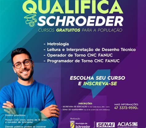 Qualifica Schroeder Oferece Vagas Gratuitas Para Cursos De Qualifica O