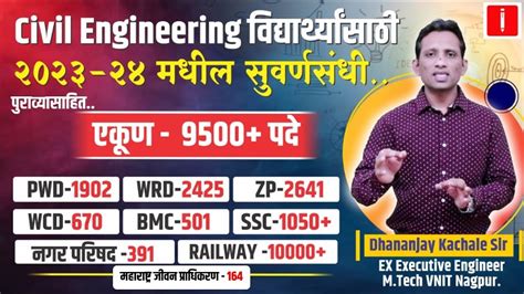 Upcoming Civil Engineering Vacancy Zp Wcd Pwd Wrd Bmc Je Se