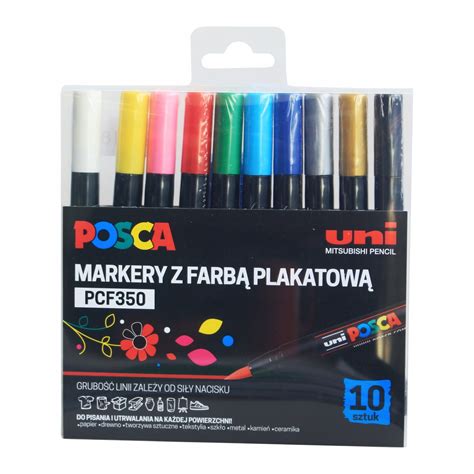 Zestaw Marker W Z Farb Plakatow Uni Posca Pcf Cena