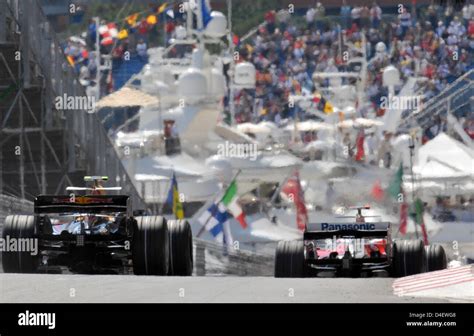 Italian Formula One Driver Jarno Trulli R Of Toyota And Australian