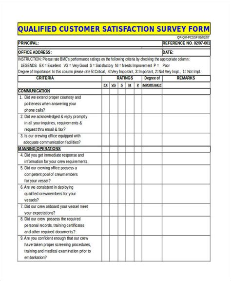 FREE 21+ Survey Forms in Excel