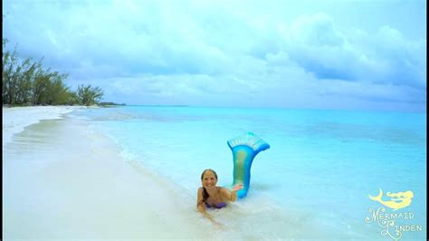 Tropical Island Beach Swim With Mermaid Linden In The Bahamas Youtube