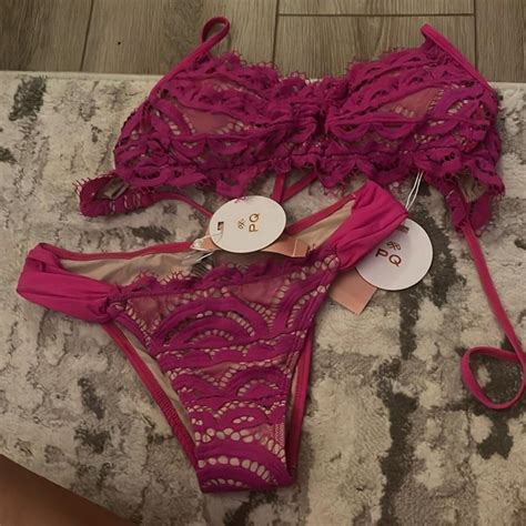 New With Tags PQ Bikini Pink Color Size Small Top Depop