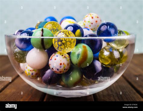 Colorful Marbles Served In A Bowl Ready For Playing Stock Photo Alamy