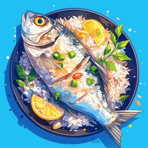 Page Vecteurs Et Illustrations De Repas Poisson En T L Chargement