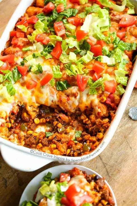 Hamburger Tater Tot Casserole With Corn