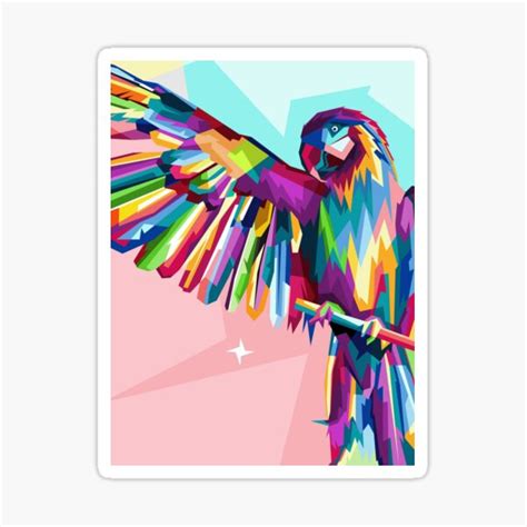 Birds Arent Real Parrot Sticker For Sale By Urbanart Redbubble