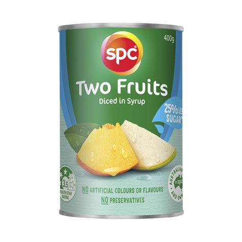 Buy Spc Two Fruits 25 Less Sugar 400g Coles