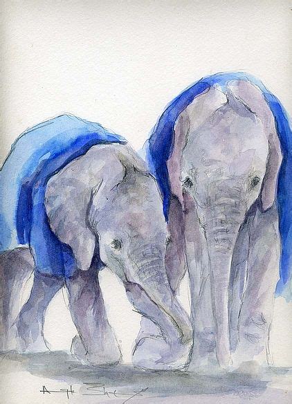 Angela Sheldrick Elephant Love Elephant Art Watercolor Elephant