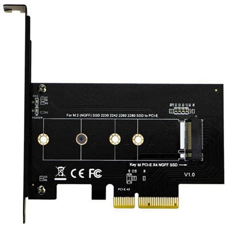 Характеристики Адаптер M.2 PCIe M2 NGFF SSD NVME M Key Контроллер M.2 ...