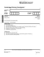 Rp Afp Tcm Pdf Cambridge Primary Checkpoint