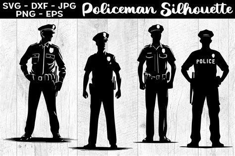 Policeman Silhouettes Svg Eps Png Graphic By Aleksa Popovic · Creative