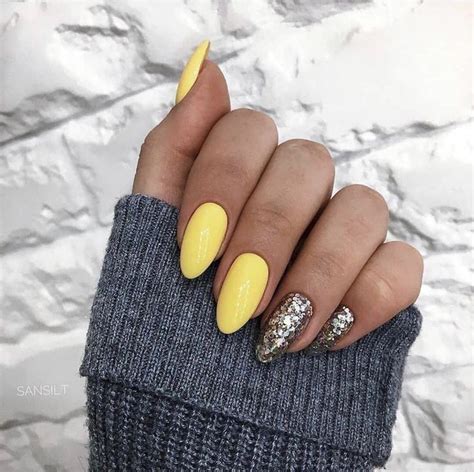 42 Mejores Diseños De Uñas En Tendencia 2019 Decoración 💅🏼 Yellow Nails Silver Nails Nails