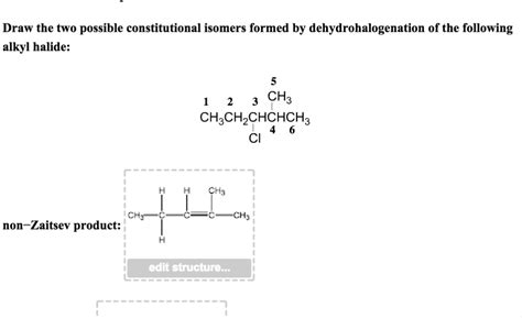 Solved Draw The Two Possible Constitutional Isomers Formed Chegg