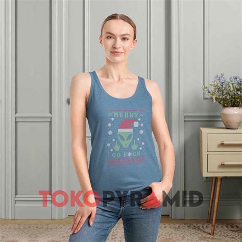 Santa Alien Merry Go Fuck Yourself Christmas Sweatshirt TokoPyramid