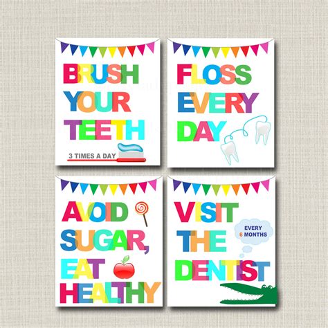 Pediatric Dental Posters | TidyLady Printables