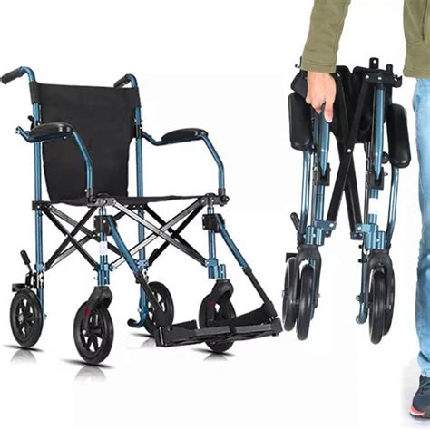 Portable Ultra Lightweight Folding Transport Wheelchair