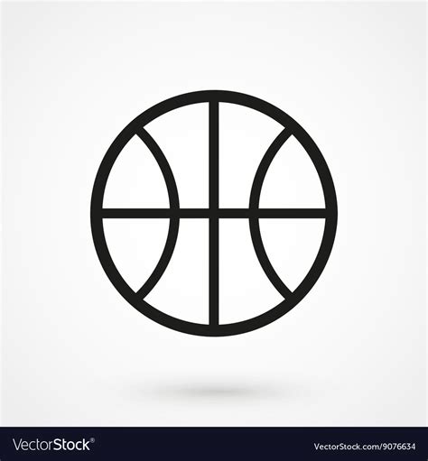 Basketball icon black on white background Vector Image