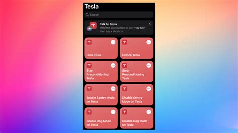 L Application Tesla Est D Sormais Compatible Avec Les Raccourcis Siri