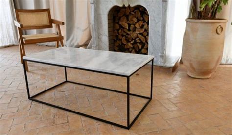 Table Basse Rectangulaire En Marbre Blanc Carrare 120x60 Selency