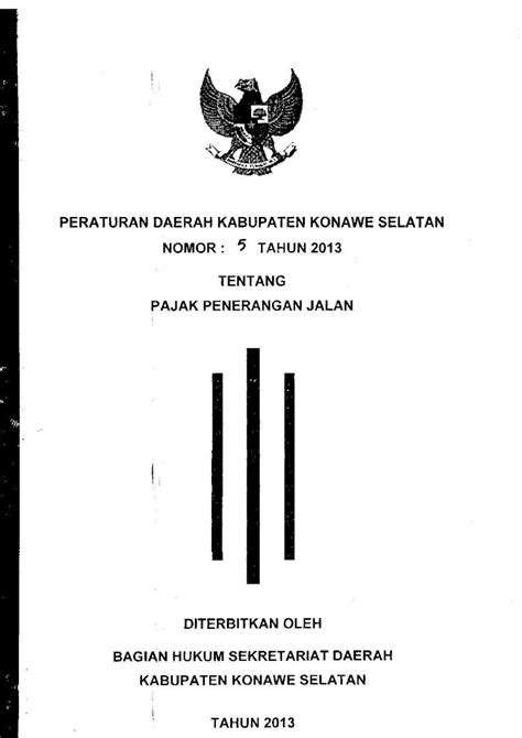 Pdf Peraturan Daerah Kabupaten Konawe Selatan Listrik Dihitung