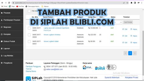 Cara Tambah Produk Penjualan Di Siplah Blibli Youtube