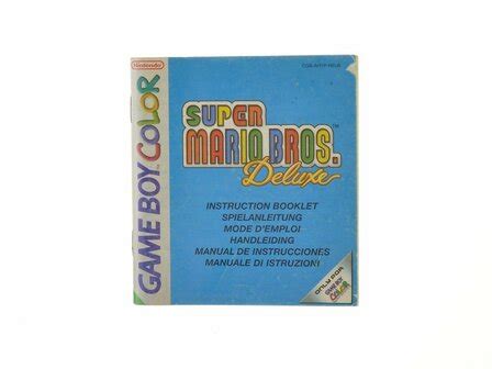 Super Mario Bros Deluxe Manual Gameboy Color Anleitung