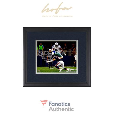 Ezekiel Elliott Dallas Cowboys Framed Autographed 8″ X 10″ Leaping