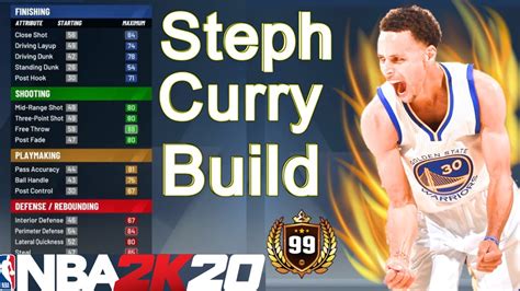 Steph Curry S Build Is Insane One Of The Best Builds In Nba 2k20 Youtube