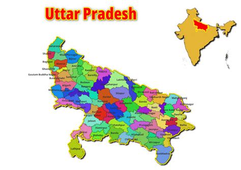 Map Of Uttar Pradesh District