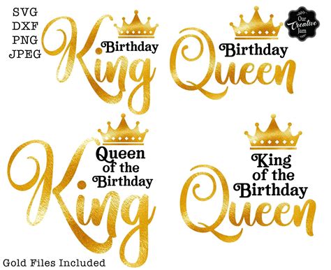 Birthday King Svg Birthday Queen Svg Queen Of The Birthday Etsy