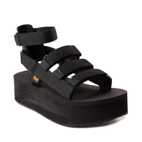 Womens Teva Flatform Mevia Sandal Black Journeys