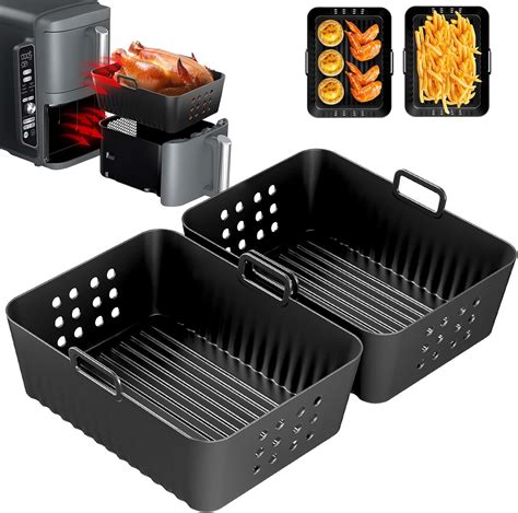 Paquet Moule Air Fryer Pour Ninja Double Stack Xl Friteuse Sans Huile