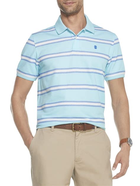 Izod Izod Mens Advantage Performance Comfort Stretch Stripe Polo Shirt