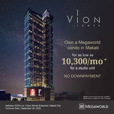 Vion Tower Pre Selling Condo At Makati By Megaworld Condo July