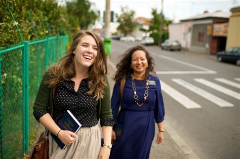 Two Sister Missionaries Walking