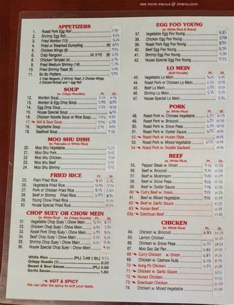 Online Menu Of Great Wall Chinese Restaurant Restaurant Wellington Kansas 67152 Zmenu