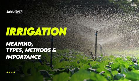 Irrigation Meaning Types Methods And Importance