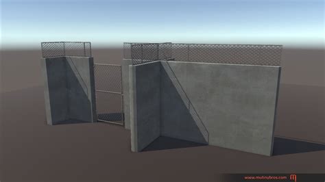 3d Model Pbr Modular Fence Pack Vr Ar Low Poly Cgtrader