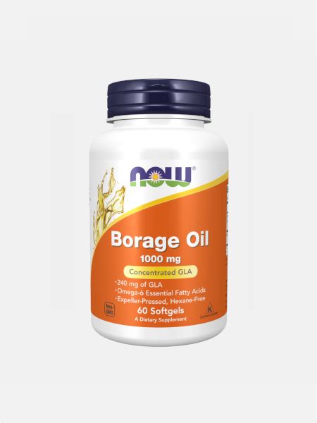 Borage Oil 1000 mg 60 cápsulas Now