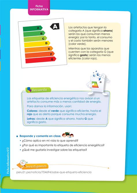 Ficha informativa acerca de artefactos eléctricos uso eficiente de